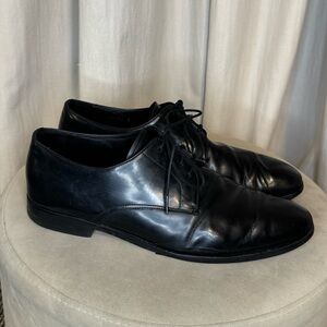 Prada Vintage 90s Derby Shoes – Unisex, Polished Leather, Size 41 | Authentic